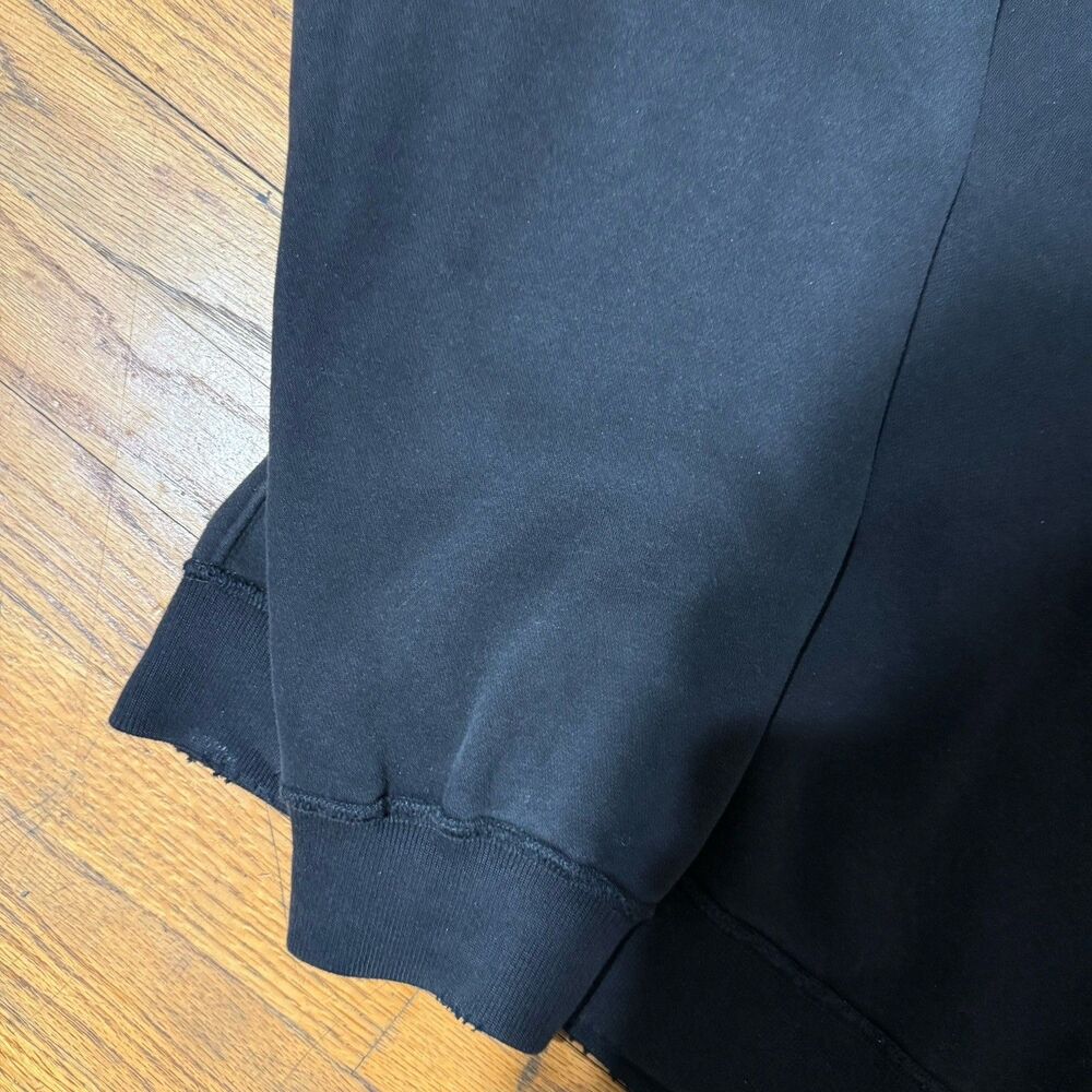 ABERCROMBIE & FITCH Cropped Oversized Sweater Black Boxy Size XL - Picture 3 of 5